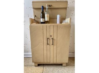 Vintage Lift- Top Liquor Cabinet