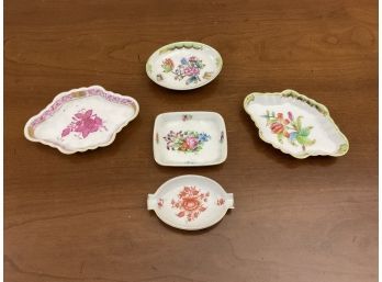 Collection Of Vintage Herend Hungary Porcelain Trinket Dishes