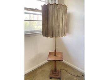 Vintage Floor Lamp W Side Table