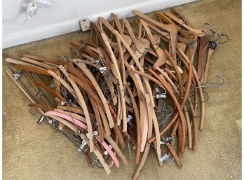 Large Grouping Of Vintage Clothes Hangers