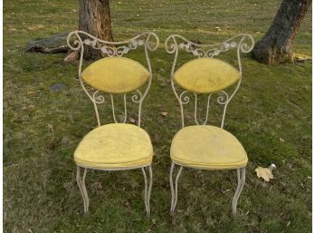 Pair Of 1960s Ornate Patio Chairs