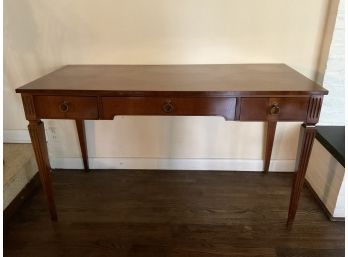 Vintage 3- Drawer Desk W Square Tapered Legs