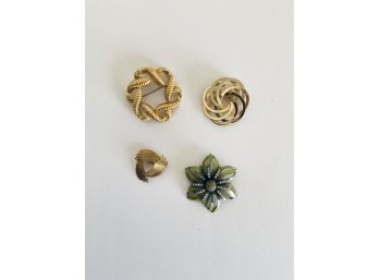 Four Vintage Brooches