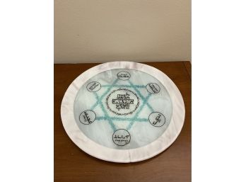 Fused Stain Glass Seder Plate- Calligraphic Design By Heather Mendel  For Creativ Endeavors