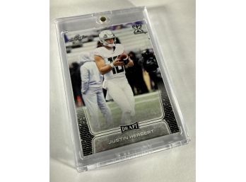 Justin Herbert RC 2020 Leaf DRAFT Featured Rookie Card