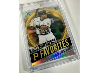 Ke'Bryan Hayes RC 2021 Bowman Chrome Rookie Of The Year FAVORITES Silver Halo