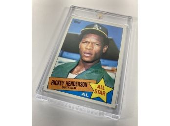 HOF Rickey Henderson 1985 Topps AL All Star Card