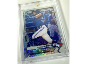 Austin Martin RC 2021 Bowman Chrome Shimmer Prizm Card