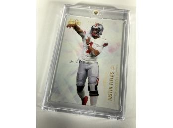 Justin Fields RC 2021 Wild Card Matte White - Premier Gold