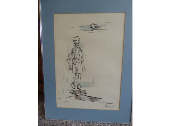 'The Artist' By Gershon Knispel.  Signed And Numbered Lithograph