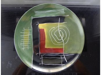 Abstract Modern Ceramic Hand Painted Dish - Rosa Piatti - Brasil