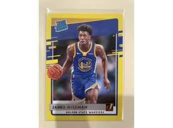 2020 Panini Donruss James Wiseman Rated Rookie Yellow Parallel Card #226