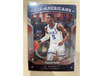 2019 Panini Prizm All Americans R. J. Barrett Rookie Card #62