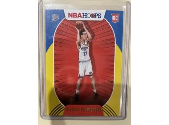 2020-21 Panini NBA Hoops Aleksej Pokusevski  Yellow Parallel Rookie Card #219