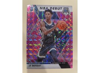 2019-20 Panini Mosaic Ja Morant NBA Debut Pink Prizm Card #274