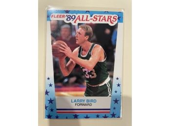 1989 Fleer All Stars Larry Bird Sticker Card #10