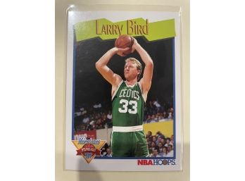 1991 NBA Hoops Milestones Larry Bird Card #314