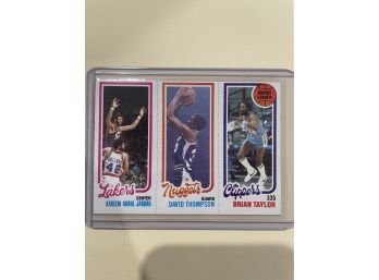 1980 Topps Kareem Abdul Jabbar David Thompson Brian Taylor Assist Leaders Card #216