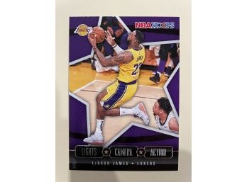 2020-21 Panini NBA Hoops LeBron James Lights Camera Action Card #22