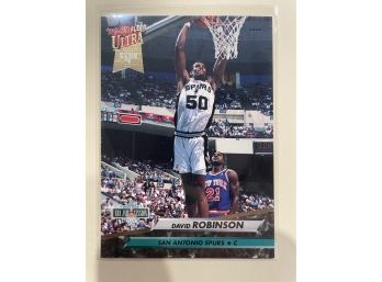 1992-93 Fleer Ultra Dunk Rank David Robinson Card #201