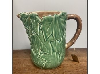 Stunning Bordallo Pinhiro Maple Leaf Pitcher Crafted By Hand In Portugal