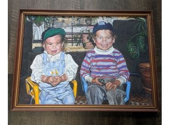 Whimsical, Funny Painting Of Happy Children
