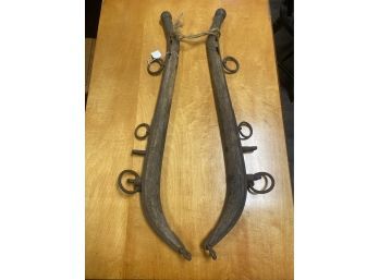 Antique Horse Harness With Iron Hardware & Brass Knobs