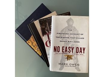 Lot Of Books: No Easy Day,  Ken Drydens - The Game,  Phil Robertsons- Happy Happy Happy, &Mosaicos.