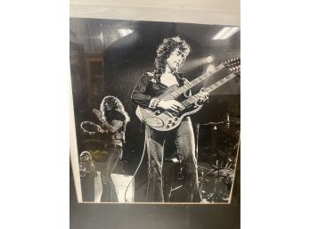 Rock And Roll Framed Photograph With Led Zeppelin -Robert Plant & Jimmy Page