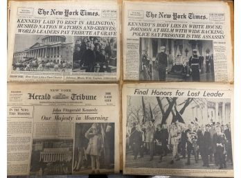 The Assassination Of President John F Kennedy November, Original 1963 Newspapers