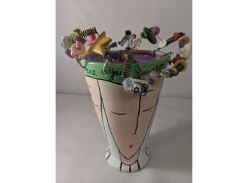 Whimsically Wonderful Flower Vase By Sandra Magsamen