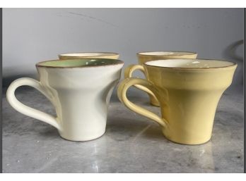 Four Hand Crafted Vietri Of Italy Mugs