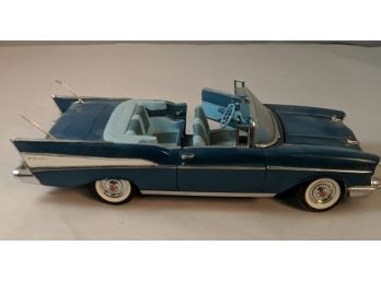 Stunning Model 1957 Blue Chevrolet Bellaire Convertible -By The Danbury Mint - Orig Box