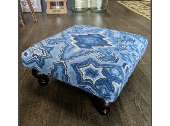 Artistic, Patterned Cotton Footstool