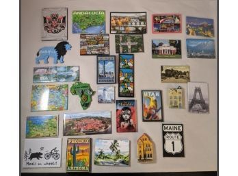 Set Of Amazing Geographic And Commemorative Magnets