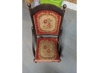 Antique Chair With Floral Patterns