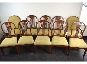 Set Of Ten Harden Upholstered Dining Chairs
