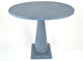 The Grand Rapids Painted Blue Occasional Pedestal Table