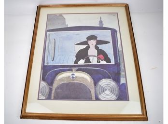 A.E. Marty 1924 Woman Driver Art Print