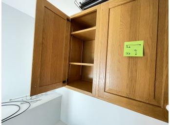 A Pair Of Wood Cabinets (2 Of 2)