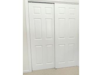 2 Hollow Core Closet Doors On Sliding  Track