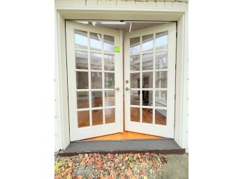 A Pair Of Exterior Wood French Doors(#4) Some Rot