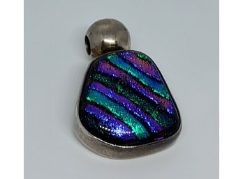 Sterling Silver Multicolored Enamel Pendant