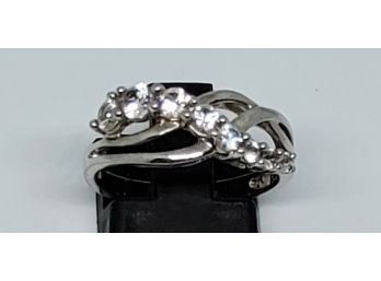 Twist Design CZ Sterling Band