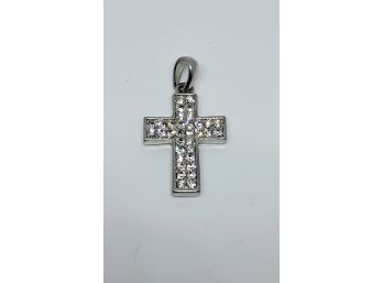 Fashion Cross Pendant With Clear Stones