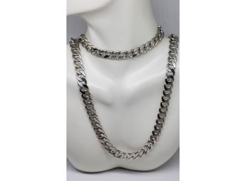 Stainless Steel Curb Chain Necklace