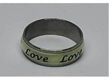 Glow In The Dark 'love' Stainless Steel Band