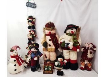 Adorable Plush Christmas Holiday Snowmen