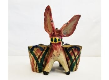RARE Ceramic Donkey Planter #A201 Made In Italy