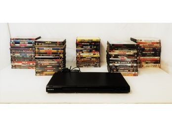 Seventy-nine Movie DVD's: The Jackal, Forrest Gump, Spiderman & More With Sony DVD Player